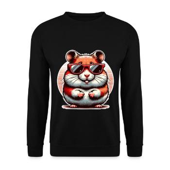 Hamster - Unisex Pullover - Schwarz - Vorne - Alina (178cm) & Michal (187cm)