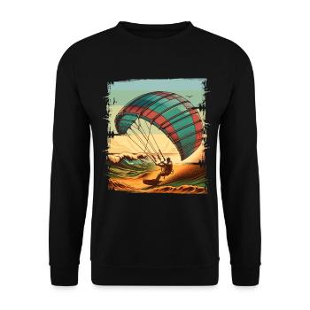Kitesurfen Kitesurfer Kiteboard - Unisex Pullover - Schwarz - Vorne - Alina (178cm) & Michal (187cm)