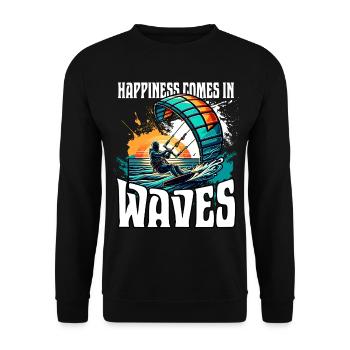 Kitesurfen Kitesurfer Kiteboard - Unisex Pullover - Schwarz - Vorne - Alina (178cm) & Michal (187cm)