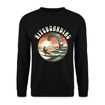 Kitesurfen Kitesurfer Kiteboard - Unisex Pullover - Schwarz - Vorne - Alina (178cm) & Michal (187cm)