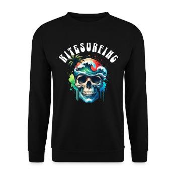 Kitesurf Kitesurfer Kiteboard - Sweat-shirt Unisexe - noir - Devant - Alina (178cm) & Michal (187cm)