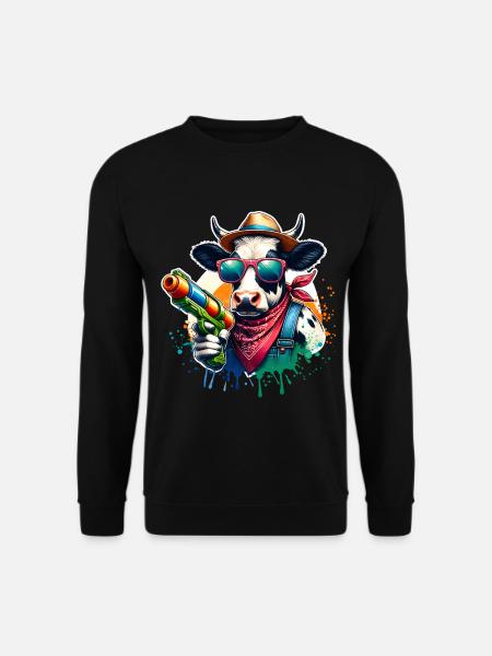 Cow Water Pistol - Unisex Sweatshirt - black