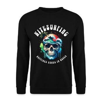 Kitesurf Kitesurfer Kiteboard - Sweat-shirt Unisexe - noir - Devant - Alina (178cm) & Michal (187cm)
