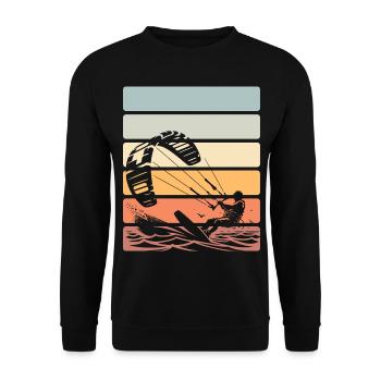 Kitesurf Kitesurfer Kiteboard - Sweat-shirt Unisexe - noir - Devant - Alina (178cm) & Michal (187cm)