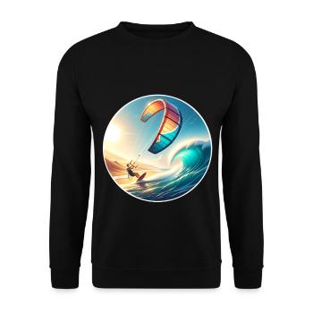 Kitesurf Kitesurfer Kiteboard - Sweat-shirt Unisexe - noir - Devant - Alina (178cm) & Michal (187cm)