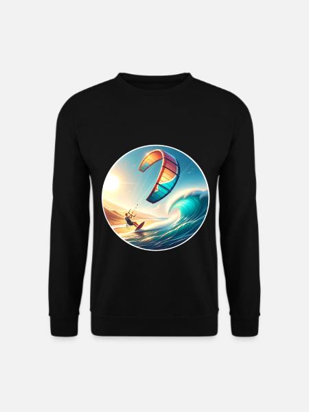 Kitesurfen Kitesurfer Kiteboard - Unisex Pullover - Schwarz