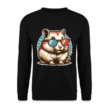 Hamster - Unisex Pullover - Schwarz - Vorne - Alina (178cm) & Michal (187cm)