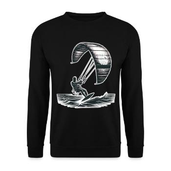 Kitesurf Kitesurfer Kiteboard - Sweat-shirt Unisexe - noir - Devant - Alina (178cm) & Michal (187cm)