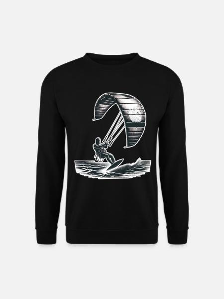 Kitesurfen Kitesurfer Kiteboard - Unisex Pullover - Schwarz