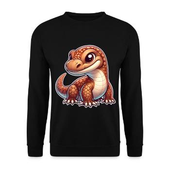 Komodo Dragon - Unisex Pullover - Schwarz - Vorne - Alina (178cm) & Michal (187cm)