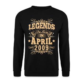 Légende de l’anniversaire d’avril 2009 - Sweat-shirt Unisexe - noir - Devant - Alina (178cm) & Michal (187cm)