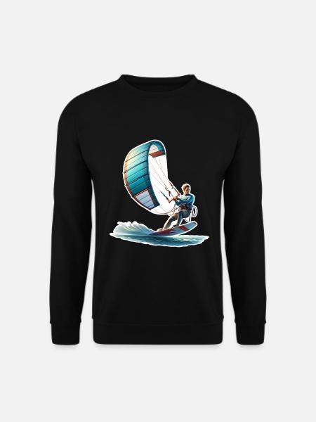 Kitesurf Kitesurfer Kiteboard - Sweat-shirt Unisexe - noir