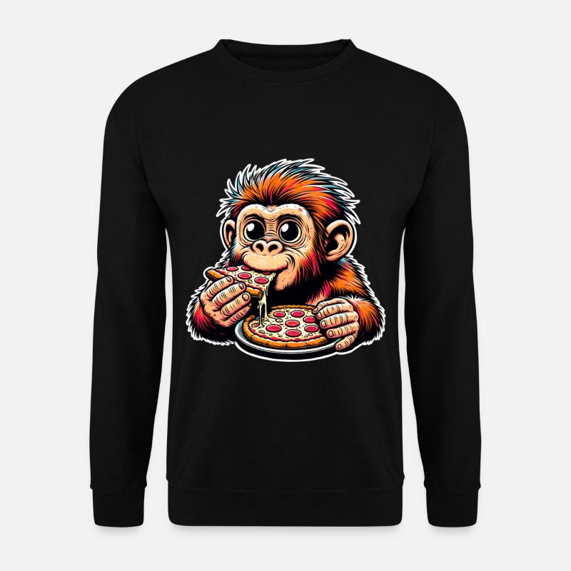 Neanderthal pizza - Unisex Sweatshirt - black