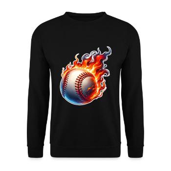 Base-ball - Sweat-shirt Unisexe - noir - Devant - Alina (178cm) & Michal (187cm)