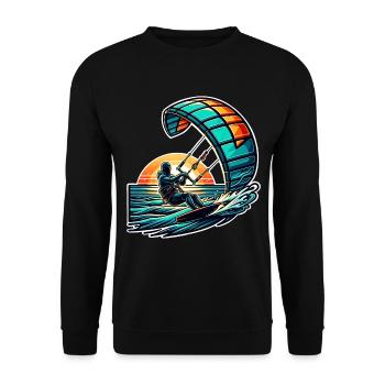 Kitesurf Kitesurfer Kiteboard - Sweat-shirt Unisexe - noir - Devant - Alina (178cm) & Michal (187cm)