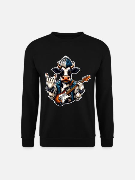 Kuh Rock and Roll Guitarist - Unisex Sweatshirt - black