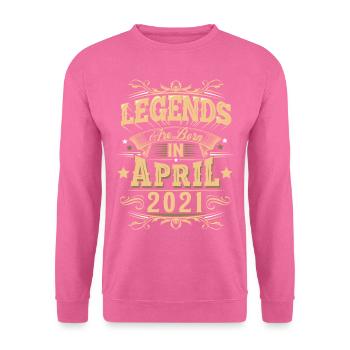 April 2021 birthday legend - Unisex Sweatshirt - pink - Front