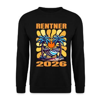 Rentner 2026 - Unisex Pullover - Schwarz - Vorne - Alina (178cm) & Michal (187cm)