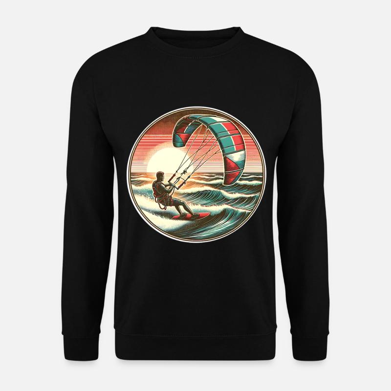 Kitesurf Kitesurfer Kiteboard - Sweat-shirt Unisexe - noir