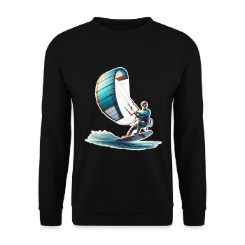 Kitesurf Kitesurfer Kiteboard - Sweat-shirt Unisexe - noir - Devant - Alina (178cm) & Michal (187cm)