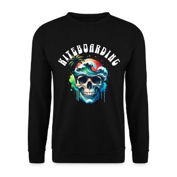 Kitesurf Kitesurfer Kiteboard - Sweat-shirt Unisexe - noir - Devant - Alina (178cm) & Michal (187cm)