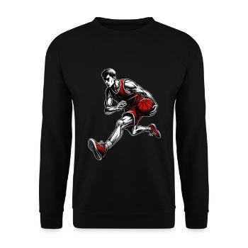 Basket-ball Joueurs de basket-ball - Sweat-shirt Unisexe - noir - Devant - Alina (178cm) & Michal (187cm)
