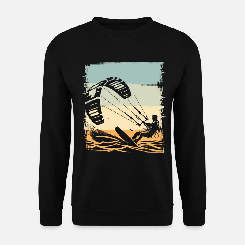 Kitesurfen Kitesurfer Kiteboard - Unisex Pullover - Schwarz