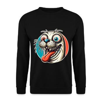 Seal seal - Unisex Sweatshirt - black - Front - Alina (178cm) & Michal (187cm)