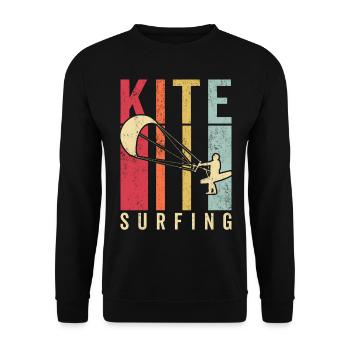 Kitesurfer Kiteboard Kitesurfing Kitesurf - Unisex Sweatshirt - black - Front - Alina (178cm) & Michal (187cm)