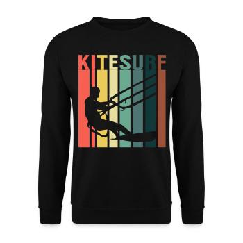 Kitesurfer Kiteboard Kitesurfing Kitesurf - Unisex Sweatshirt - black - Front - Alina (178cm) & Michal (187cm)