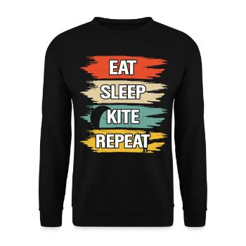 Kitesurfer Kiteboard Kitesurfing Kitesurf - Unisex Sweatshirt - black - Front - Alina (178cm) & Michal (187cm)