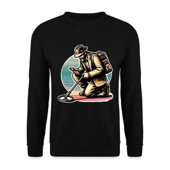 Probing Metal Detector - Unisex Sweatshirt - black - Front - Alina (178cm) & Michal (187cm)
