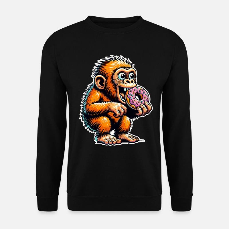 Neandertaler Donut - Unisex Pullover - Schwarz