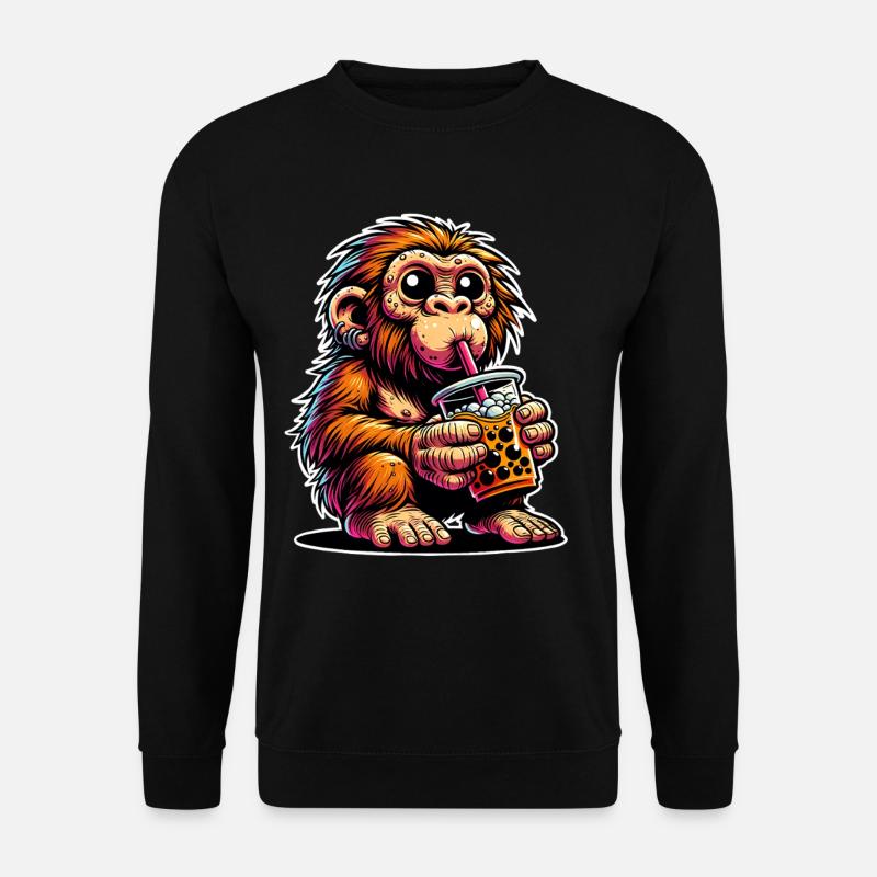 Neandertaler Bubble Tea - Unisex Pullover - Schwarz