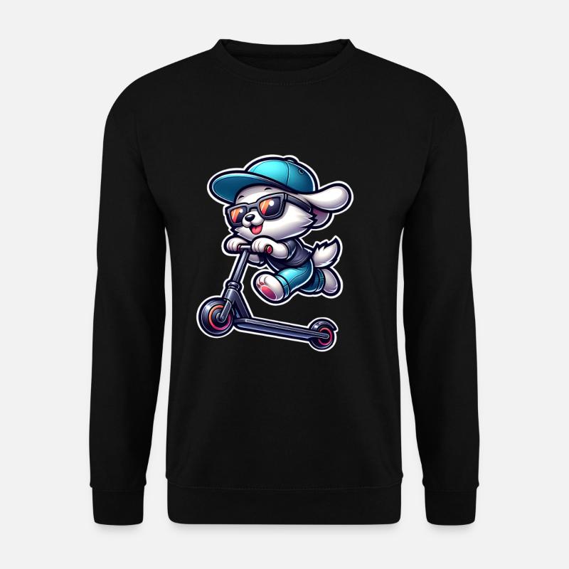 E-Scooter E-Scooter Scooter Dog - Unisex Sweatshirt - black
