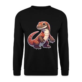 Komodo Dragon - Unisex Pullover - Schwarz - Vorne - Alina (178cm) & Michal (187cm)