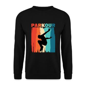 Parkour - Unisex Pullover - Schwarz - Vorne - Alina (178cm) & Michal (187cm)