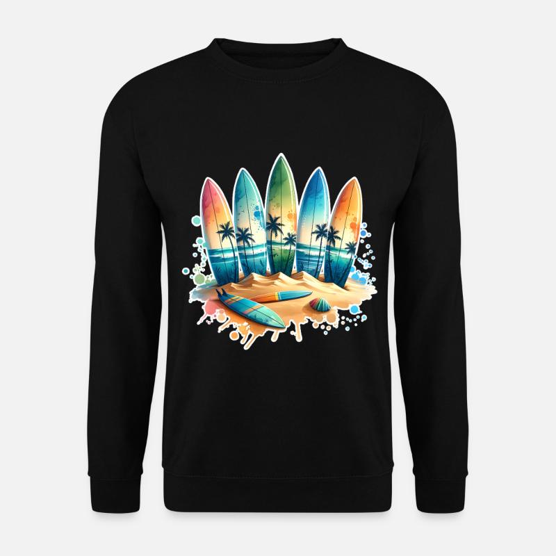 Surfen Surfer - Unisex Pullover - Schwarz