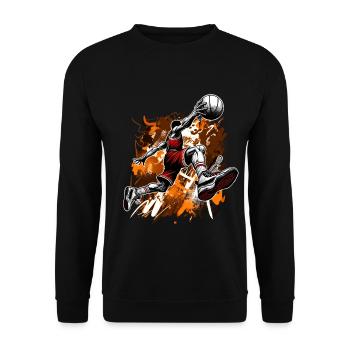 Basket-ball Joueurs de basket-ball - Sweat-shirt Unisexe - noir - Devant - Alina (178cm) & Michal (187cm)