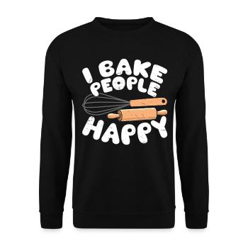 Boulangerie Boulangerie Boulangerie - Sweat-shirt Unisexe - noir - Devant - Alina (178cm) & Michal (187cm)