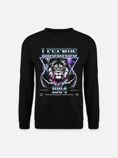 1984 Birthday Legend Leo - Unisex Sweatshirt - black