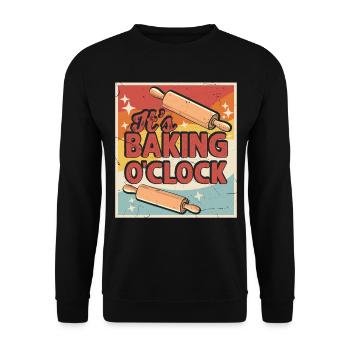 Boulangerie Boulangerie Boulangerie - Sweat-shirt Unisexe - noir - Devant - Alina (178cm) & Michal (187cm)
