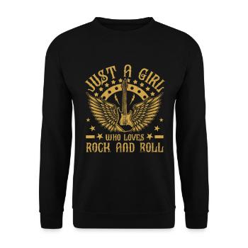 Rock And Roll - Unisex Pullover - Schwarz - Vorne - Alina (178cm) & Michal (187cm)