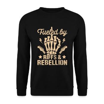 Rock And Roll - Unisex Pullover - Schwarz - Vorne - Alina (178cm) & Michal (187cm)