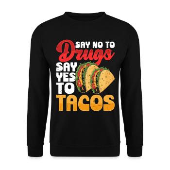 Tacos - Unisex Sweatshirt - black - Front - Alina (178cm) & Michal (187cm)