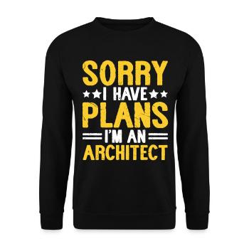 Architect - Unisex Sweatshirt - black - Front - Alina (178cm) & Michal (187cm)