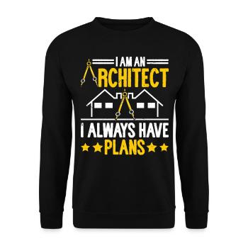 Architect - Unisex Sweatshirt - black - Front - Alina (178cm) & Michal (187cm)