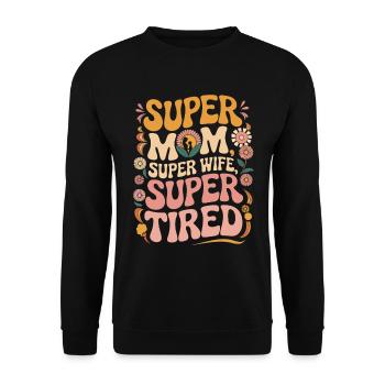Mama - Unisex Pullover - Schwarz - Vorne - Alina (178cm) & Michal (187cm)