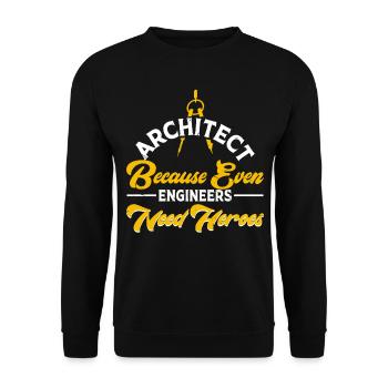 Architect - Unisex Sweatshirt - black - Front - Alina (178cm) & Michal (187cm)