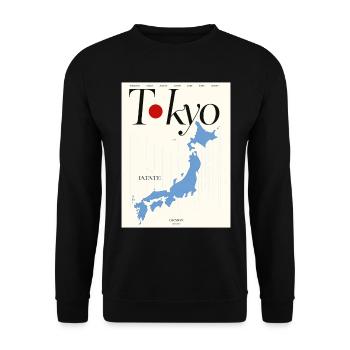 Japan Tokyo Kawaii Anime Japanisch Manga Liebhaber - Unisex Pullover - Schwarz - Vorne - Alina (178cm) & Michal (187cm)